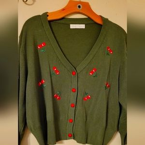 Cherry 🍒  cropped cardigan